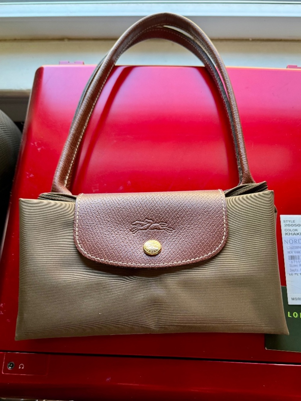 Longchamp Le Pliage Medium Shoulder Tote Khaki